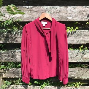 Vintage burgundy blouse!